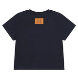 GLYPH CROSS SEOUL LETTERING LOGO CROP HALF T
