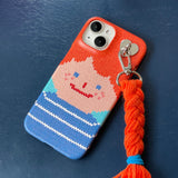 スマイリーフェイスハードケース-VER.2 (+HAIR KEYRING SET) - オレンジ
