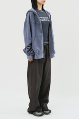 Pigment Applique Hooded Zip Up (3color)