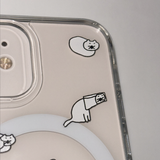 [MagSafe phone case] ディスターテッドキャット　フォンケース