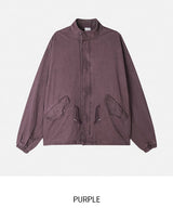 Mauve Washed Short Fishtail Bomber Jacket