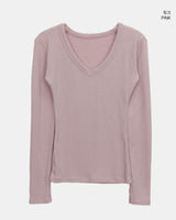 Ryudi Slim Wool ribbed V-neck knit