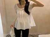 Sugar Lace Babydoll Puff Blouse