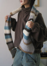 WOOL BLEND COLOR MUFFLER