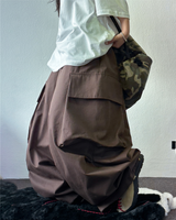 BIG BIG COTTON CARGO BALLOON WIDE OVER PANTS 🖤🩶🤎 - 3 COLORS