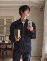 Chase Herringbone Denim Jacket