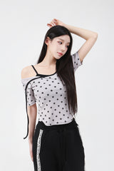 コントラストリボンTシャツ_スター