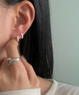 (silver925) ミニローズワンタッチピアス *silver