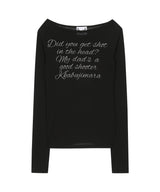 LETTERING SHEER LONG SLEEVE_BK