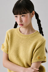 Mini Flower Short Knit [Yellow]