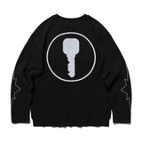 Circle Key's Waffle Long Sleeve (Black)