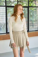 CLASSIC WOOL TURTLENECK TOP / IVORY