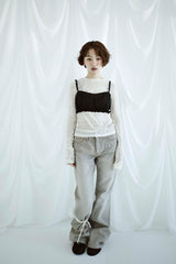 Sheer Gather Frill Top