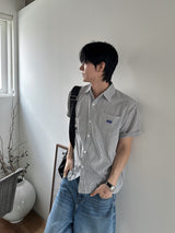Saint Label Striped Short-Sleeve Shirt