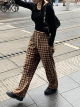 [MADE] Vino Checkered Banded Waist Pants