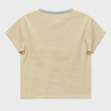 フラワーヘンリーネックハーフスリーブTシャツ