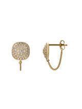 RV-DQ Pave Chain Earrings_Gold