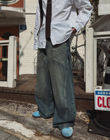 Wayson washing wide denim