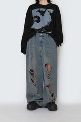Face over long sleeve T