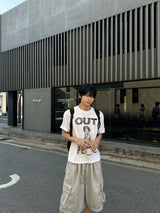 ルーメン アフロ グラフィック プリント Tシャツ