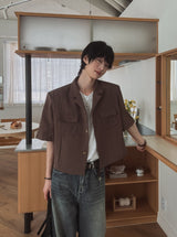 アンダースナップワイドデニムパンツ