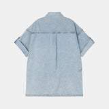 ASCLO Summer Denim Roll Up Shirt (2color)