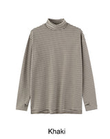 ロードストライプタートルネックTシャツ