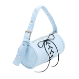 2WAY BELTED STRAP BARREL BAG SMALL_LIGHT WASH DENIM