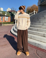 Golden Mink String Banding Pants (Cream)