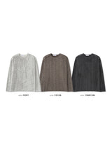 LMNアンゴラショルダーバートンストライプロングスリーブT(3 colors)
