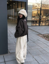 Mison Reversible Wool Fluffy Earflap Hat