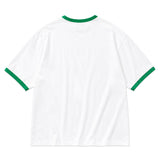 [Unisex] ベーシック ライン リンガー Tシャツ [WHITEGREEN]