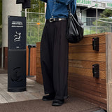 LMN Rennes pintuck snap wide slacks (2 colors)