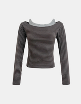 Romi Two-Layer Stripe Tee