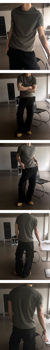 [S/S] Shoulder point muscle half t-shirts(6color)