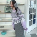 ペールダイアモンドニット