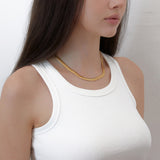 BOLD SNAKE CHAIN NECKLACE (2 COLOR)