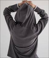 Kikole button stripe hoodie