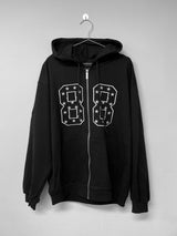 flag star hoodie zip-up(3 color)
