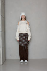 DRAPE チェックレイヤードスカート
