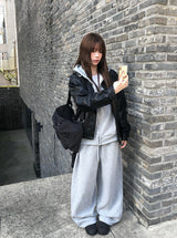 Bonne Loose Fit Hood Zip-Up