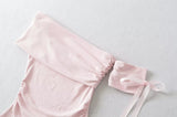 Wandy Off-shoulder Ribbon Tee