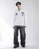 (UNISEX) Project Waffle Henley Long Sleeve