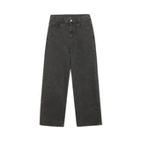 Classic Vintage Washed Denim Pants_Black