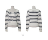 Border Cashmere Cable Knit Cardigan (5color)