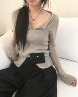 Swear sleeveless bustier knit cardigan set