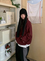 [unisex] バルデト起毛カラーフリーススウェットシャツ