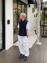 Half Open Nylon Shirt Vest 3C