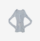 Swanne Damage Cardigan + Cropped Sleeveless Set