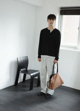 two-tone layered hem tee